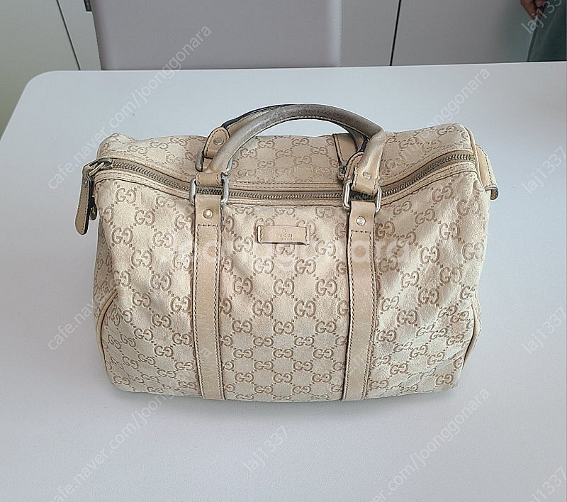 구찌 양가죽 보스턴백--1