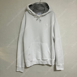 챔피온 화이트 기모 후드 긴팔티 (XL)