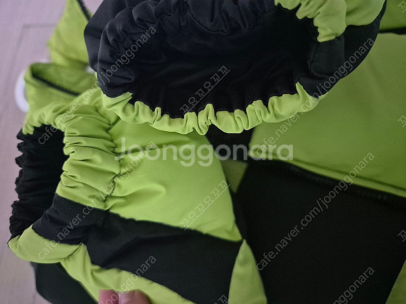 히로 빅체커 패딩 라임 120 택포--2