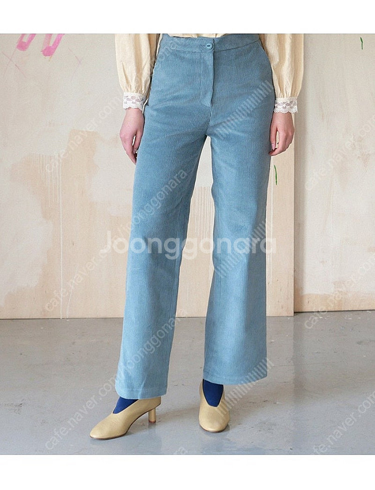 버앤버브 코듀로이 팬츠 올리브 1size--2