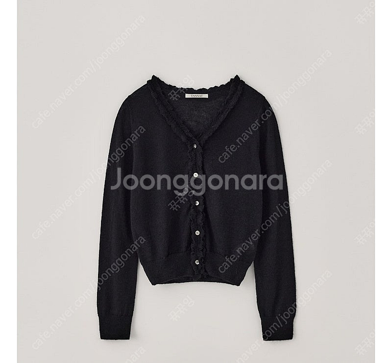 (새상품) 타낫 T/T Lace trim v-neck cardigan--0