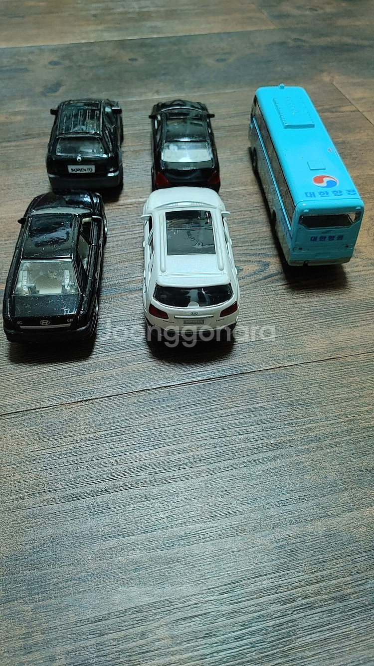 국산 다이캐스트 미니카5종.--2