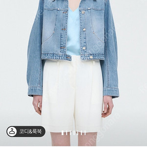 타임 워시드 크롭 데님 자켓
