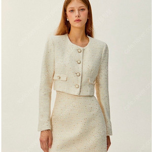 이바나헬싱키 마리안느 아이보리 투피스 셋업 자켓 스커트