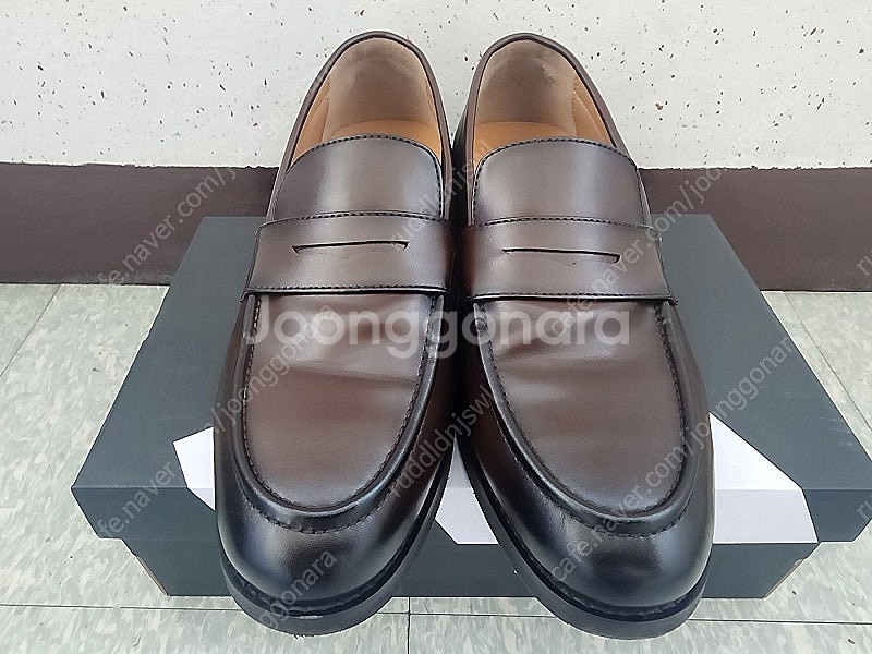 엘칸토 남성용 정장화 로퍼 구두 다크브라운-260--3