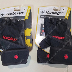 Harbinger Pro 리스트랩 손목 보호 헬스 장갑 L