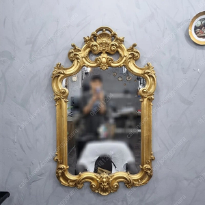 이태리 금장 원목 거울