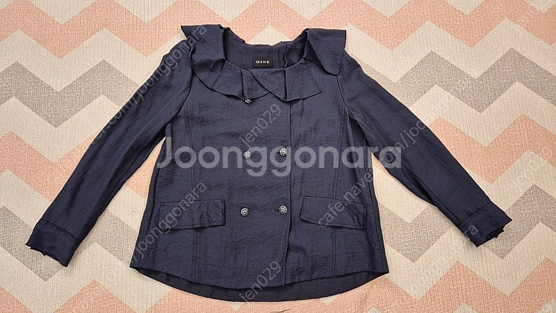 마인 MINE 프릴넥 블라우스 (82사이즈)--0