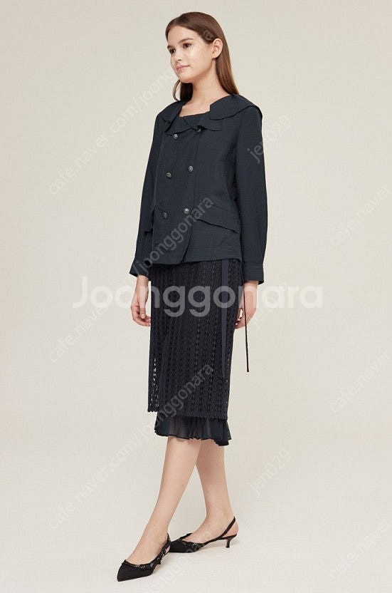 마인 MINE 프릴넥 블라우스 (82사이즈)--6