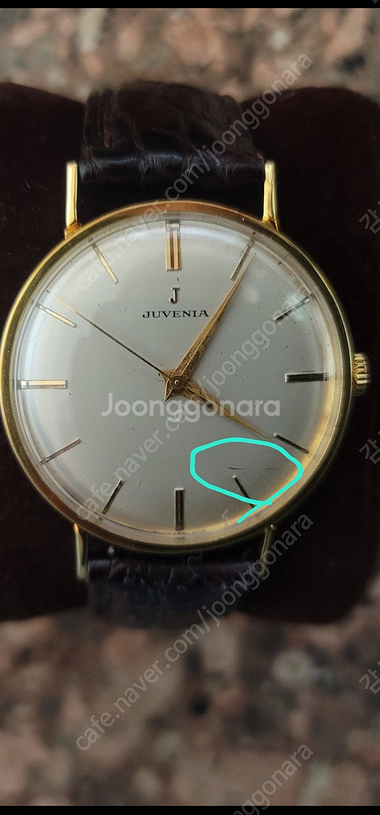 60년대 스위스 쥬베니아 드레스워치 수동 시계 도금--3