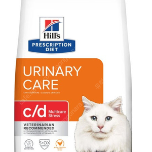 힐스 고양이 사료 cd c/d stress 3.85kg 유리너리케어 결석 비뇨기 스트레스 처방사료