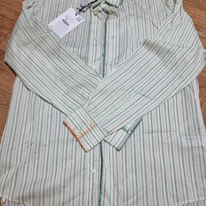 면-실크 자수 스티치 리미티드 에디션 스트라이프 셔츠 S사이즈