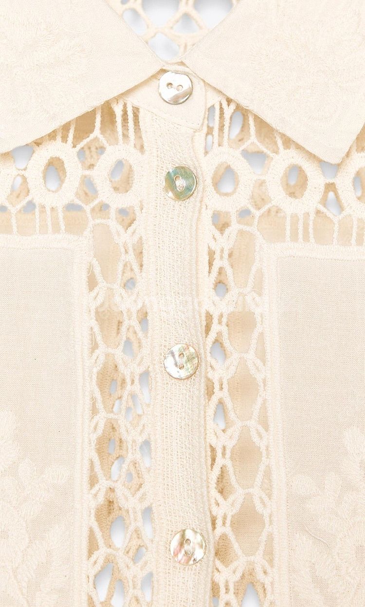 자라 크로셰 콤비 블라우스 XS--4