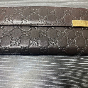 여성 구찌 장지갑 100% 정품 Gucci 다크 브라운