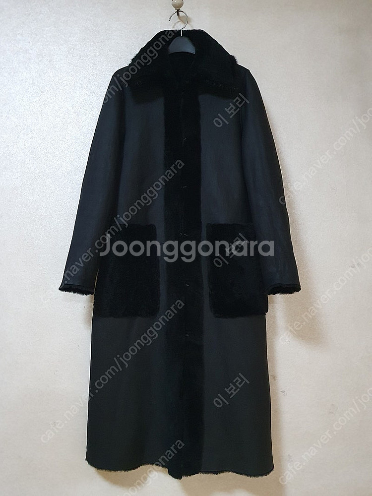 LBL 리버시블 사가밍크 램스킨 무스탕 롱 코트--3