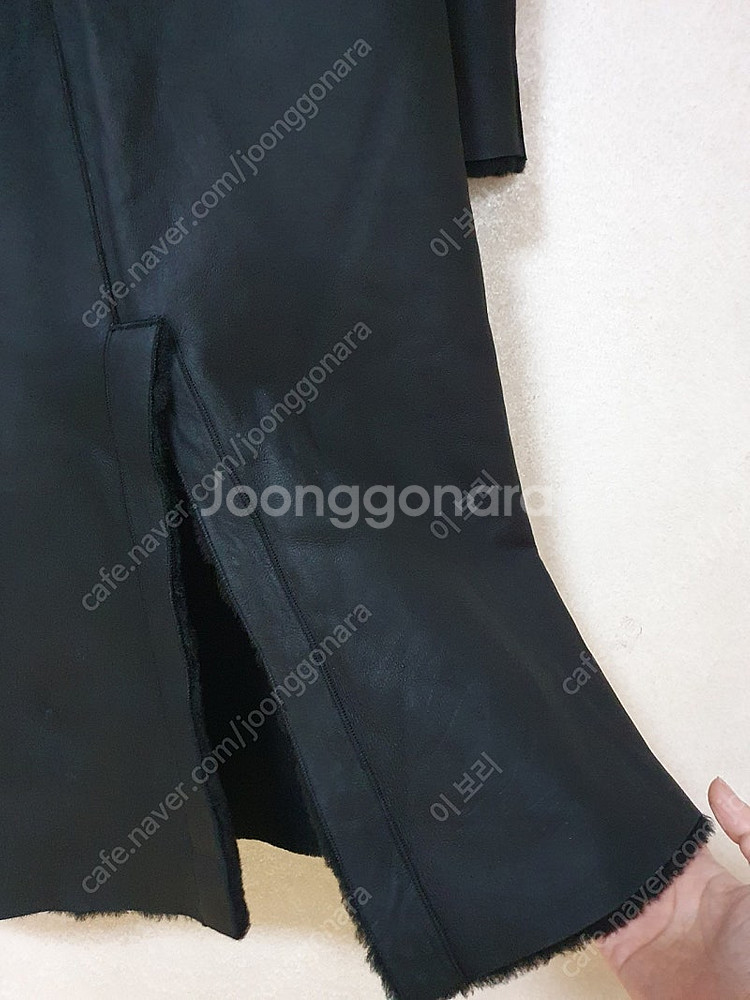 LBL 리버시블 사가밍크 램스킨 무스탕 롱 코트--9