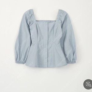 시에 리안 스퀘어넥 블라우스 블루