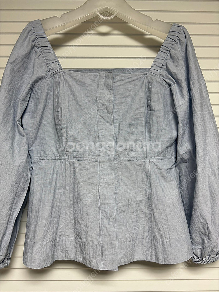 시에 리안 스퀘어넥 블라우스 블루--1