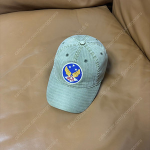 RRL 더블알엘 랄프로렌 폴로 카키 6패널 윙로고 볼캡 모자 (Washed Khaki)