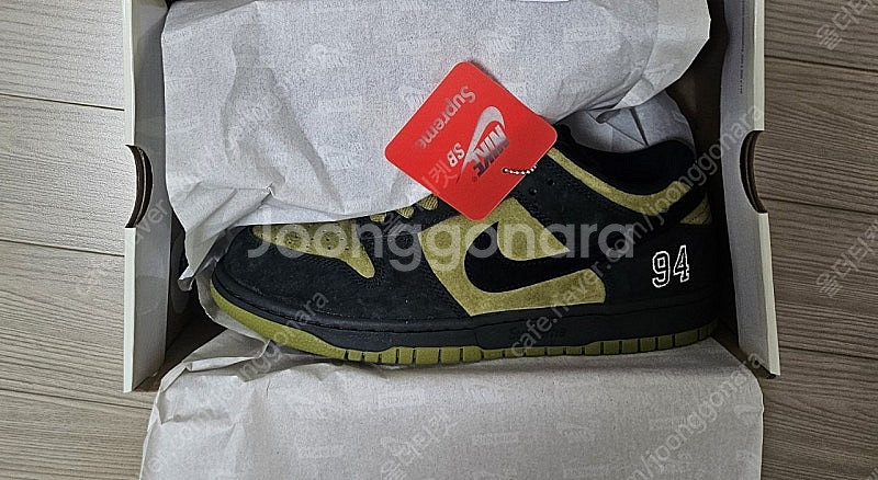 [260]나이키 x 슈프림 SB 덩크 로우 캠퍼 그린--3