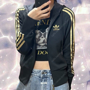 아디다스 파이어버드 플락 져지 후드집업 검골 골드 95