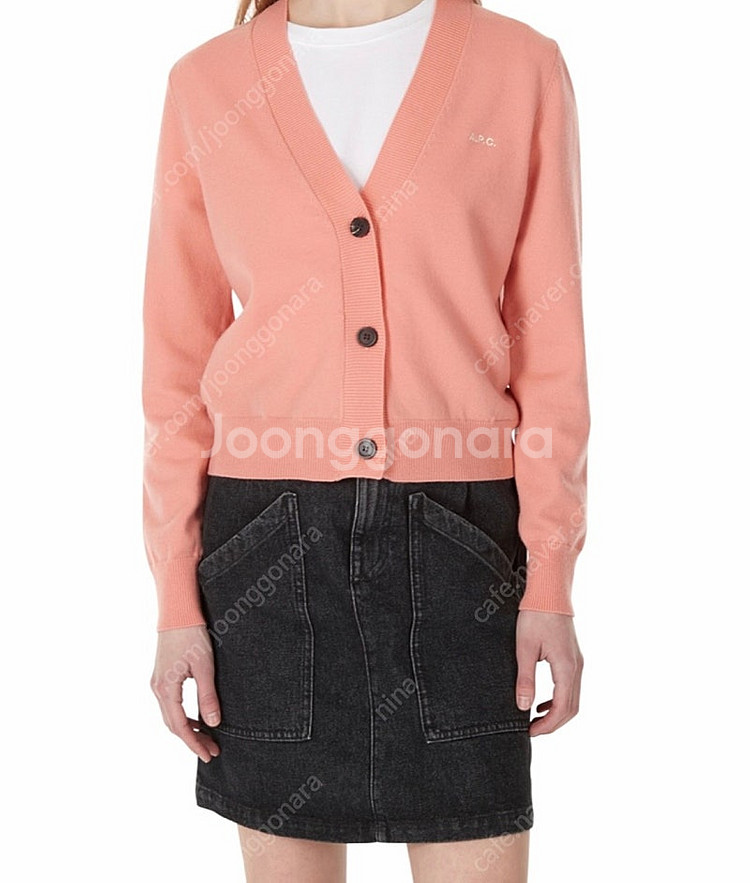 A.P.C. 코랄색 가디건 S사이즈--2
