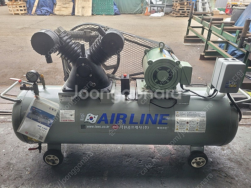 5마력 콤프레셔, 중고 서원 SP5-150-5HP 콤프...--0