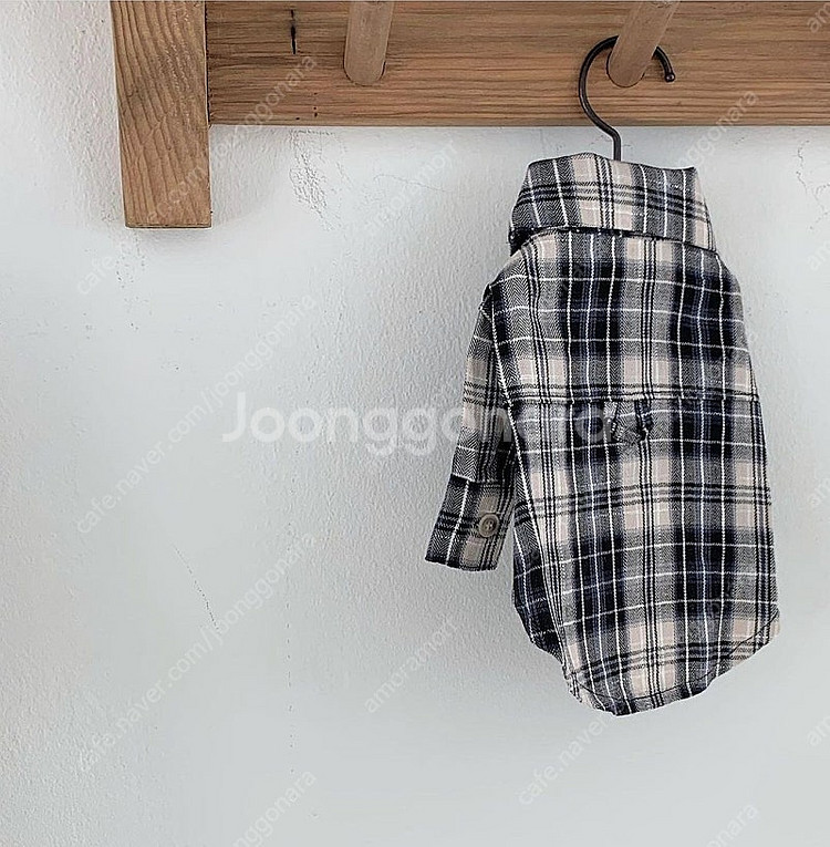 새상품 XL ) 체크셔츠 강아지옷 반려견 애견의류 봄가을룩 레이어드룩 트로이스포인트--3