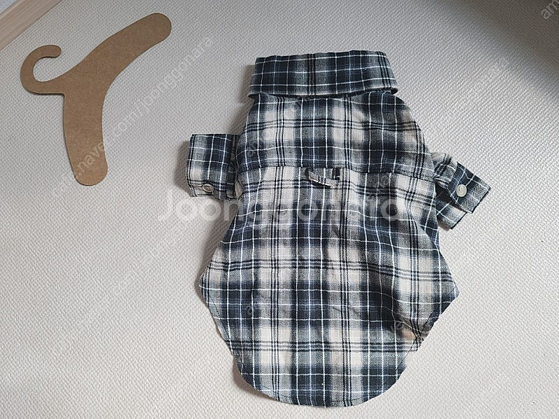 새상품 XL ) 체크셔츠 강아지옷 반려견 애견의류 봄가을룩 레이어드룩 트로이스포인트--6