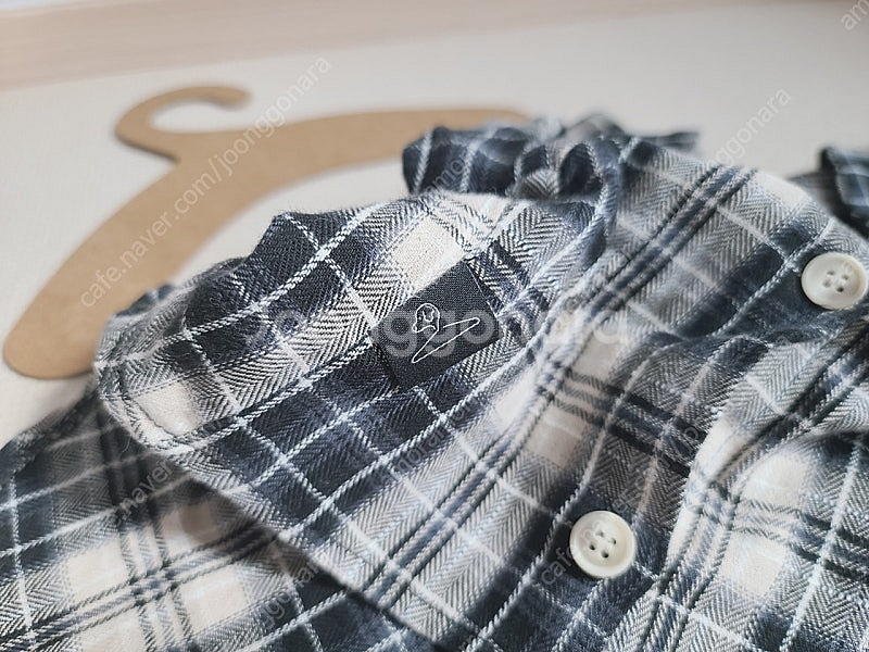 새상품 XL ) 체크셔츠 강아지옷 반려견 애견의류 봄가을룩 레이어드룩 트로이스포인트--9