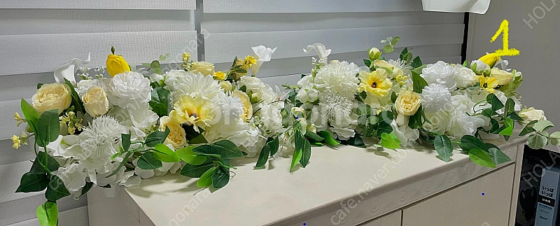 브라이덜샤워 파티룸 조화 센터피스 2개 일괄판매합니다--2