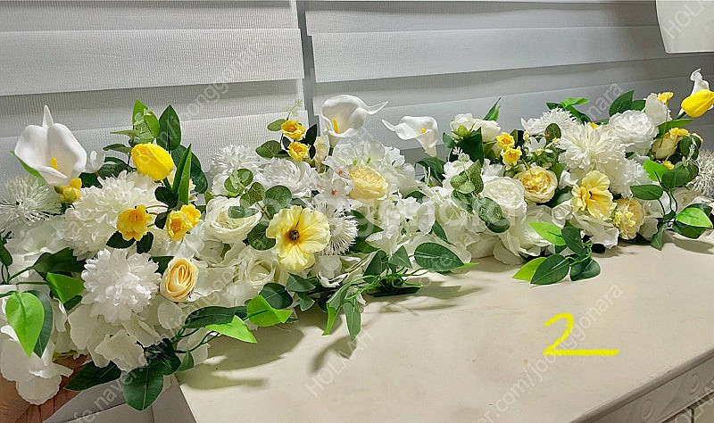 브라이덜샤워 파티룸 조화 센터피스 2개 일괄판매합니다--5