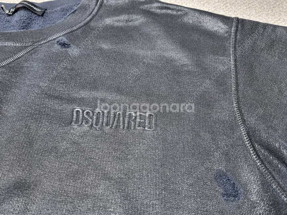 디스퀘어드 워싱 맨투맨 타미 집업 자켓--5