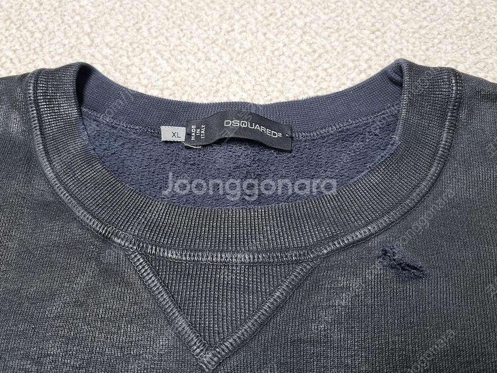 디스퀘어드 워싱 맨투맨 타미 집업 자켓--6