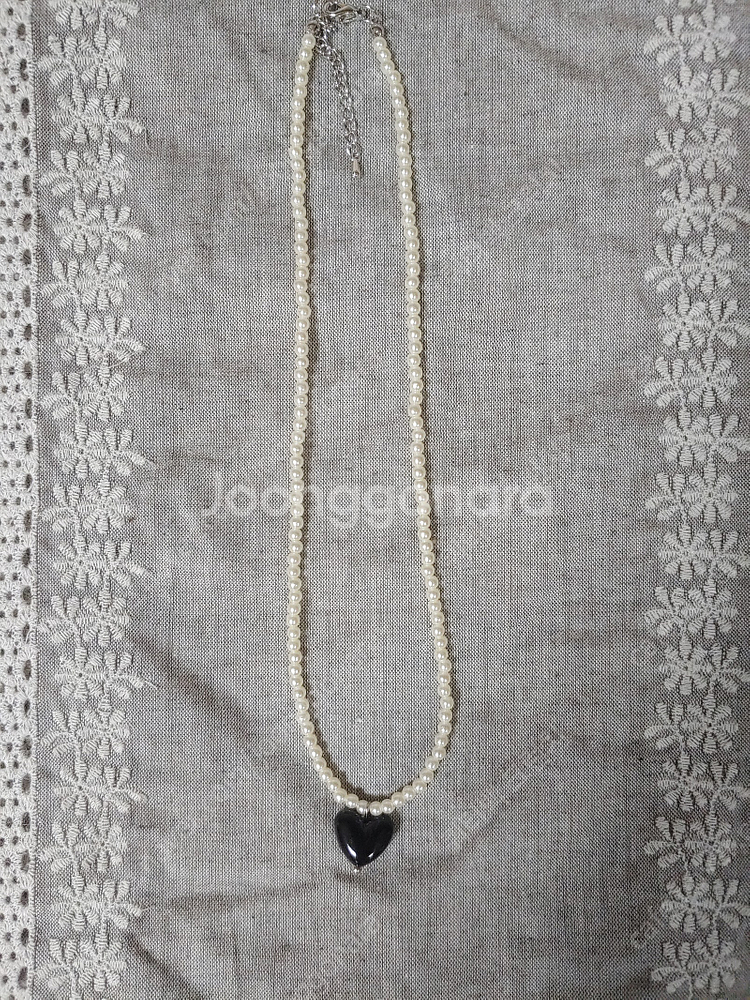 핸드메이드 진주목걸이 비즈목걸이 새제품 택포만원--5