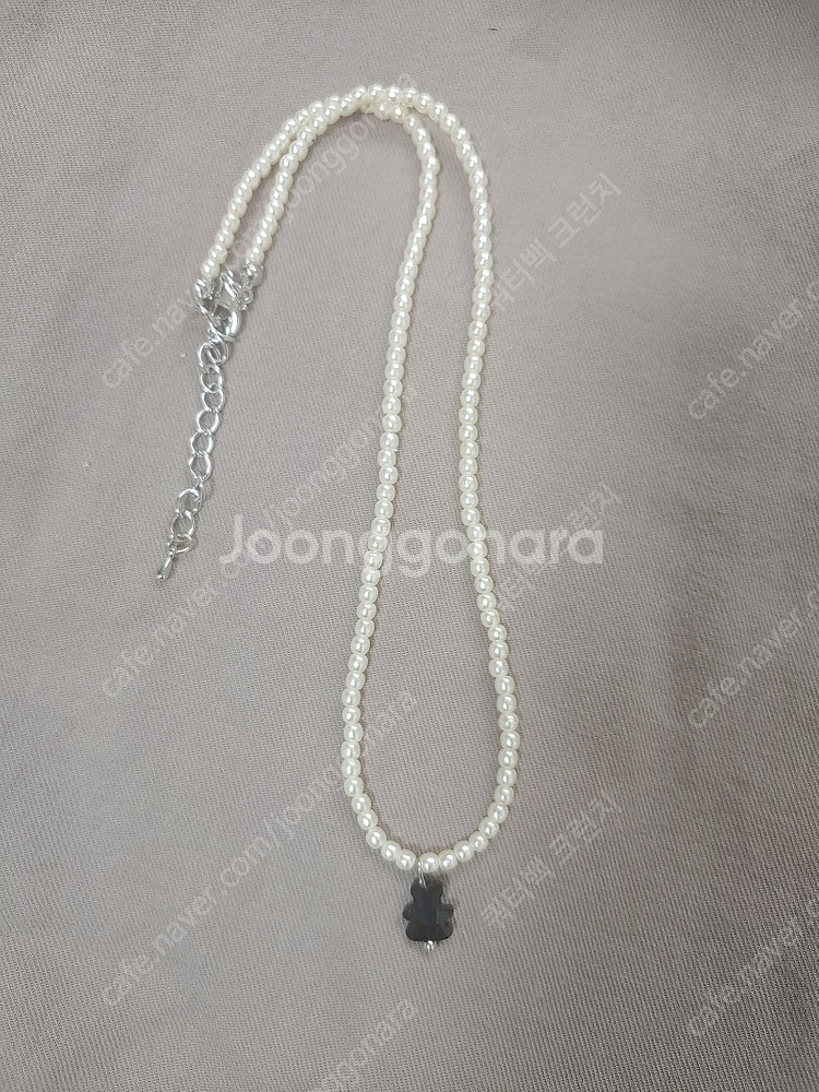 핸드메이드 진주목걸이 비즈목걸이 새제품 택포만원--9