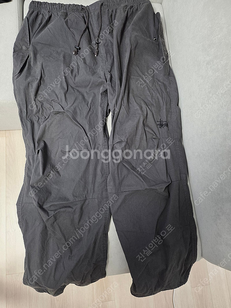 스투시 나이코 오버 트라우저 워시드 블랙 팬츠 XL사이즈 판매합니다.--2