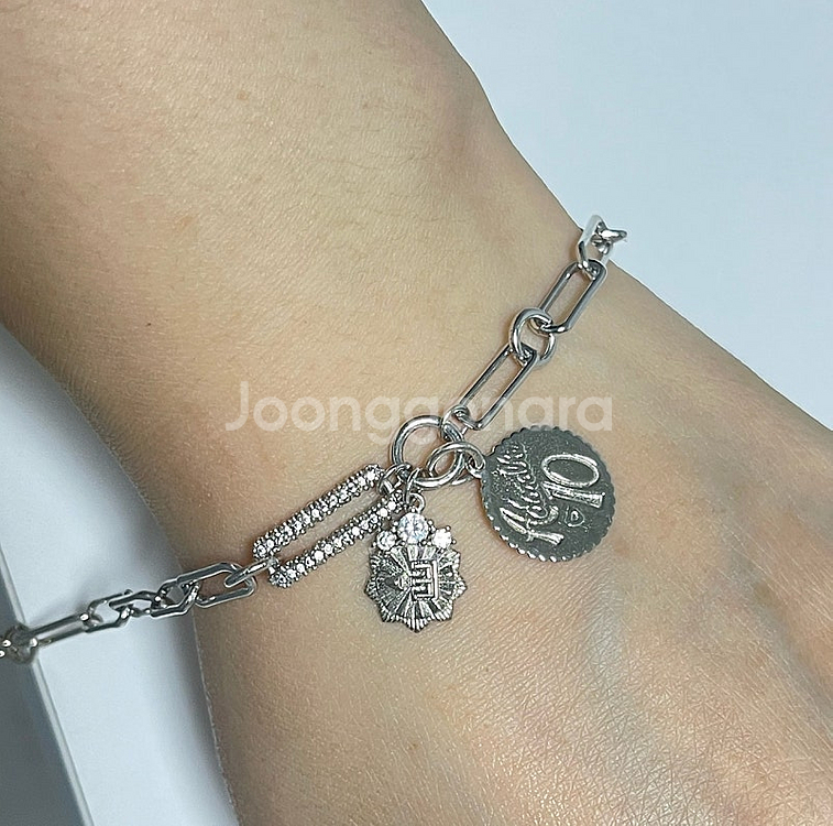 무배) 925 스털링 실버 사슬 체인 코인 메달 팔찌 (새상품) 가격고정, 네고X--5