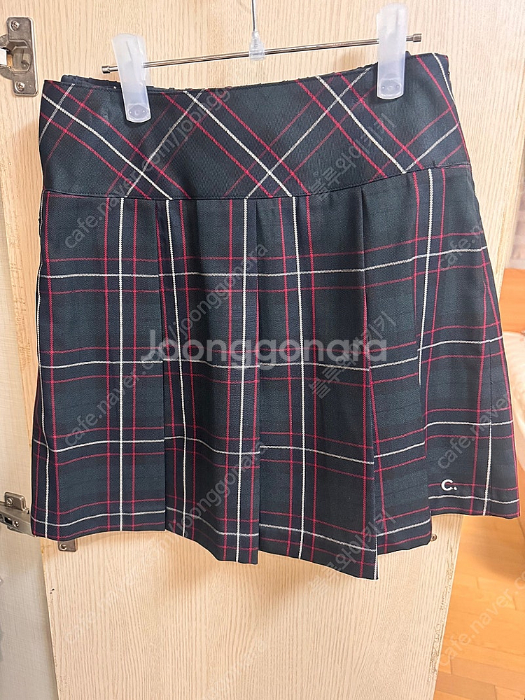 클로브 체크 플리츠 골프 스커트--1