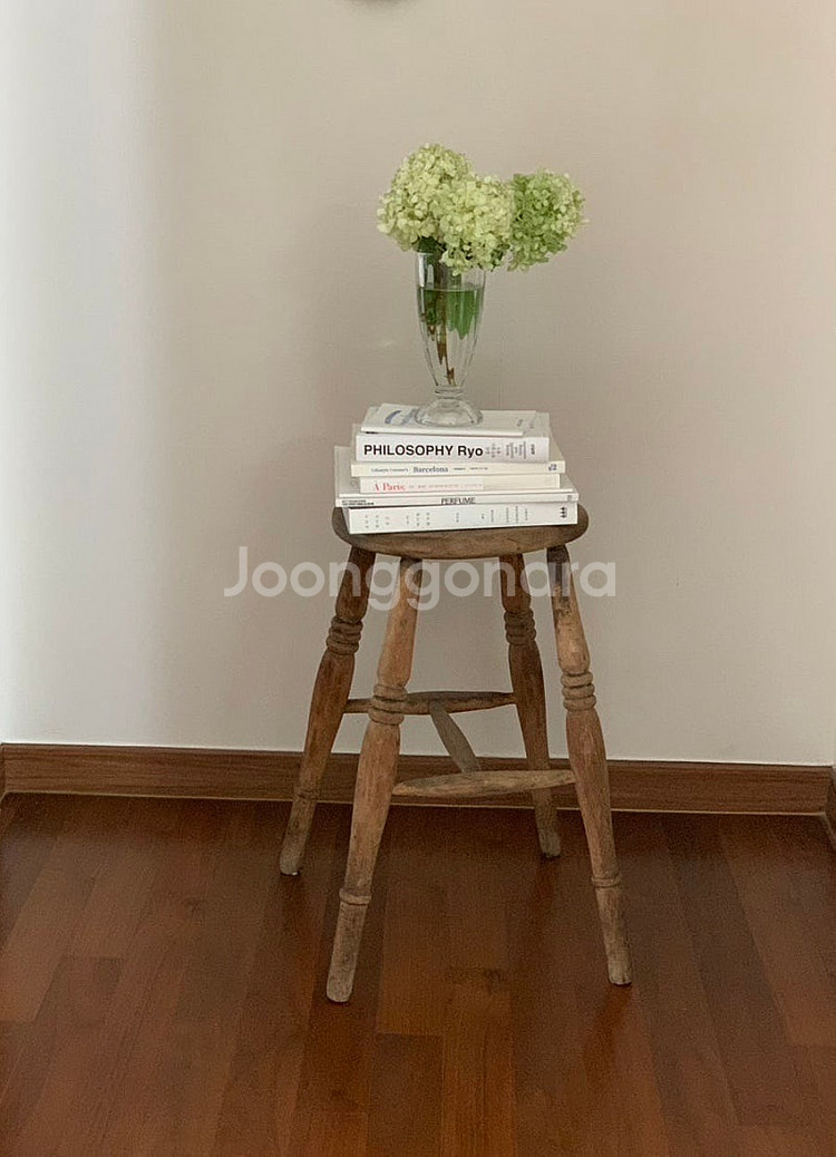 빈티지 파인스툴--1