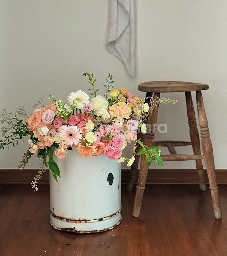 빈티지 파인스툴--4