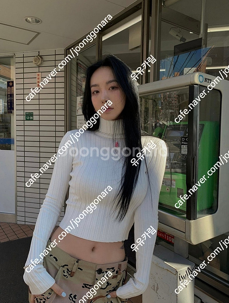 페일제이드 turtleneck ribbed knit 핑크, 페일제이드 목폴라 티셔츠, 페일제이드 골지 목폴라 티셔츠--2