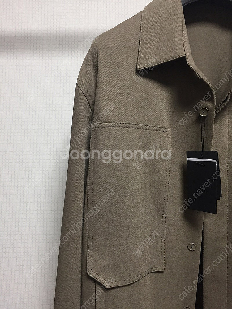 <새상품> 시스템옴므 카라 블루종 자켓 베이지카키컬러 ...--2