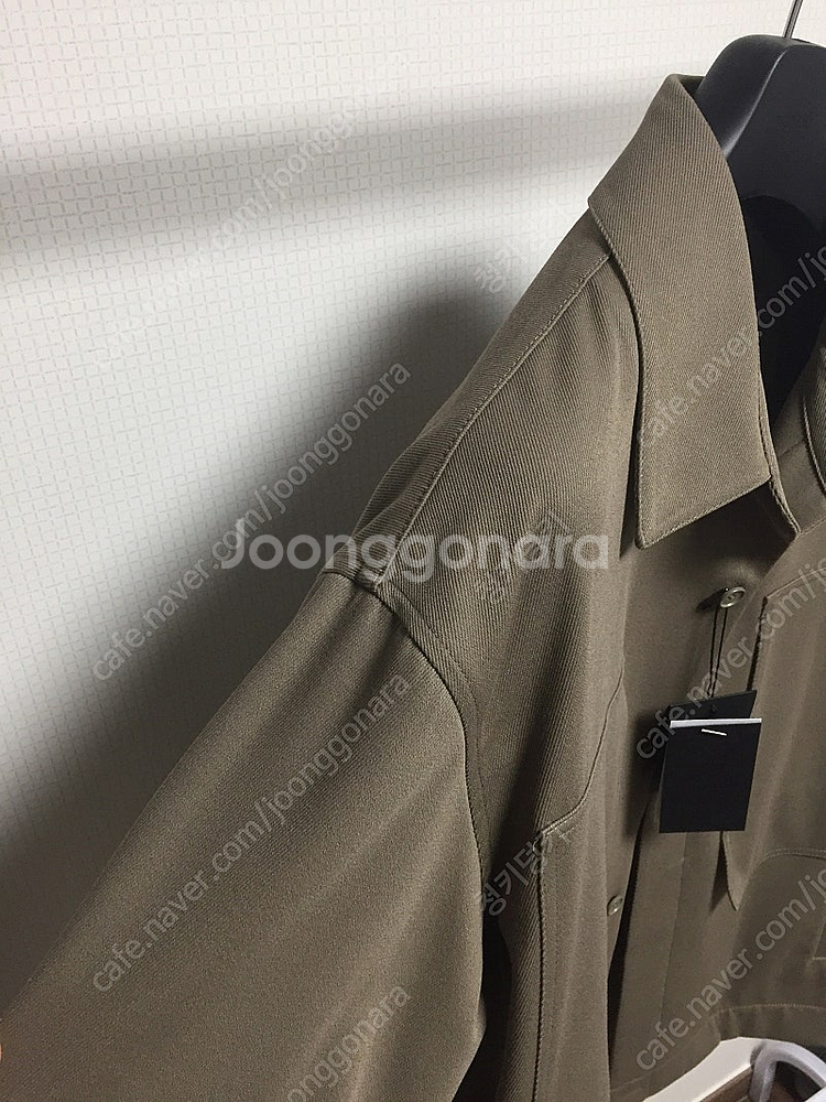 <새상품> 시스템옴므 카라 블루종 자켓 베이지카키컬러 ...--3