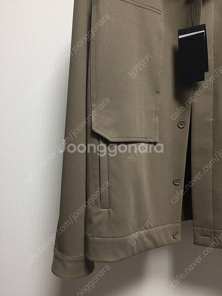 <새상품> 시스템옴므 카라 블루종 자켓 베이지카키컬러 ...--4