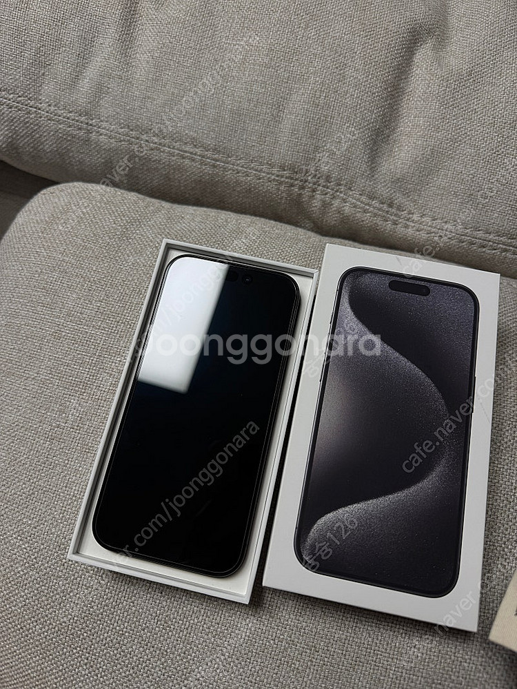 리퍼x 아이폰 15프로 128기가 블랙 자급제 새상품--3