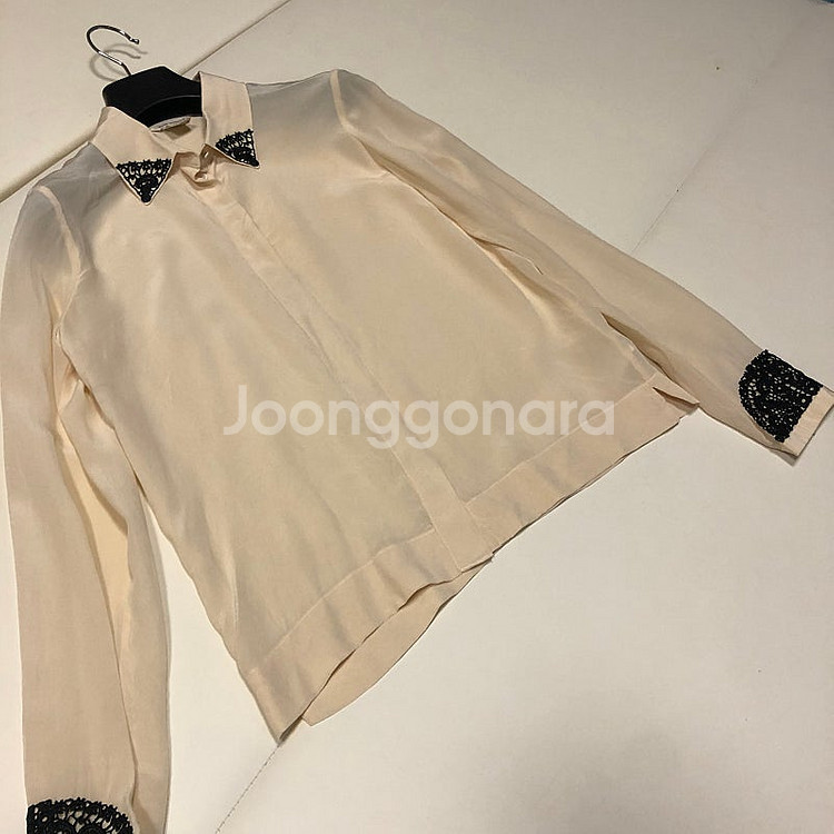 클럽모나코 레이스 실크100 블라우스 셔츠 출근룩 하객룩 올드머니룩결혼식--1