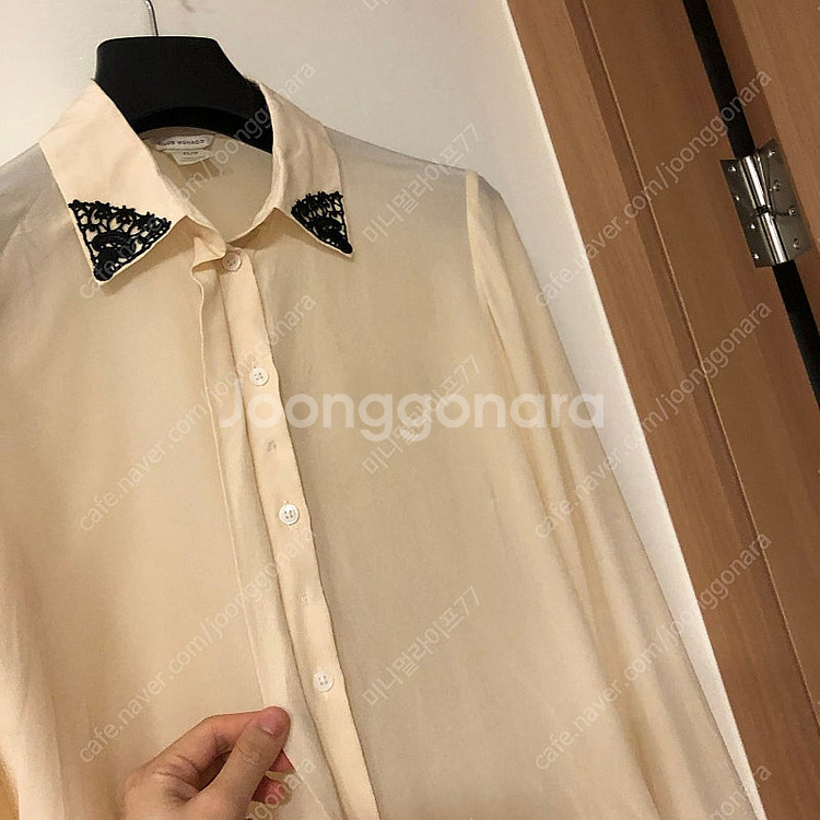 클럽모나코 레이스 실크100 블라우스 셔츠 출근룩 하객룩 올드머니룩결혼식--7