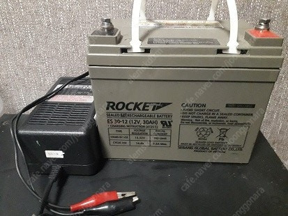 로케트 충전배터리 12볼트 30암페어(ES 30-12) 충전기포함,아임삭전동드릴충전기 이미지