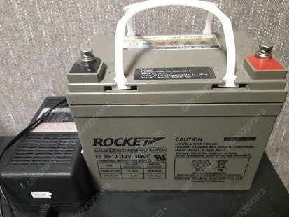 로케트 충전배터리 12볼트 30암페어(ES 30-12) 충전기포함,아임삭전동드릴충전기 이미지